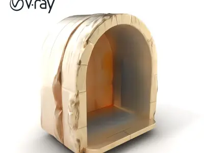 Intricate Stone Grotto Model Pack with Lighting Low-poly 3D model