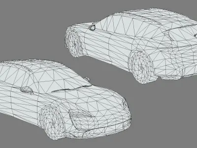 Low-poly Porsche 3D Models Low-poly 3D model