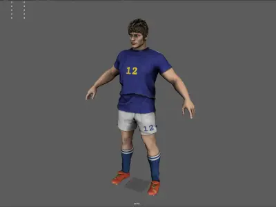 Soccer player Low-poly 3D model purchase