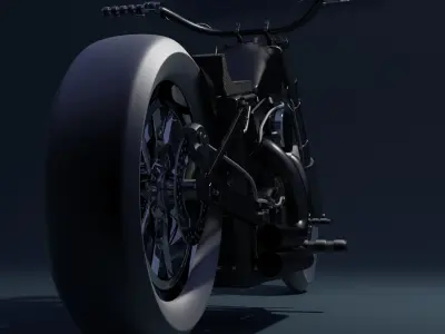 Motobike chopper motorcycle 3D model