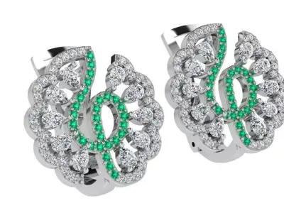 Diamond Clip On Earring 4122 3D print model
