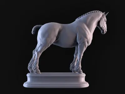 Shire Horse 3D print model