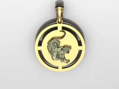 tiger pendant 3D print model