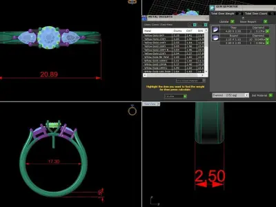 Diamond Jewelry Ring 3D print model