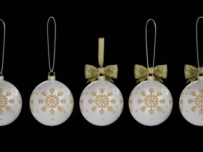 Christmas ornaments style1 3D model