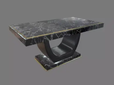 Modern Luxury Dinner Table Low-poly 3D model