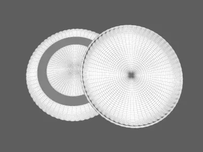 Frisbee two plastic frisbees 3D model