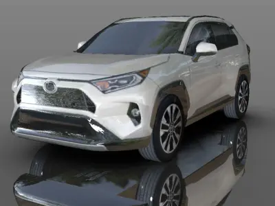 Toyota RAV4 2019 3D model Lowpoly Game Ready Asset Low-poly 3D model