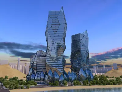 0061 - Deconstruction Skyscraper - 2Ds Plans - 3Ds Files 3D model