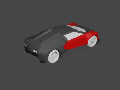Bugatti Veyron  Low-poly 3D model