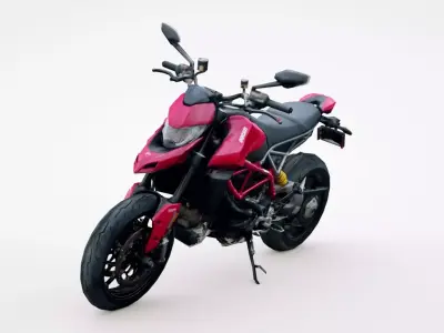 2019 Ducati Hypermotard 950 Low-poly 3D model