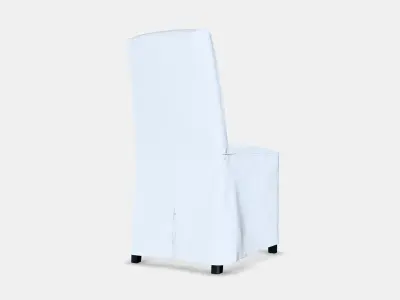 BERGMUND Chair with long cover 1 Low-poly 3D model