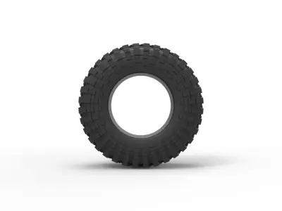 Mud tire 2 Scale 1 to 10 3D print model