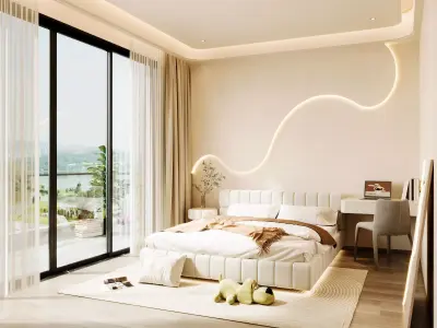 Modern Bedroom 3D Model 3D model