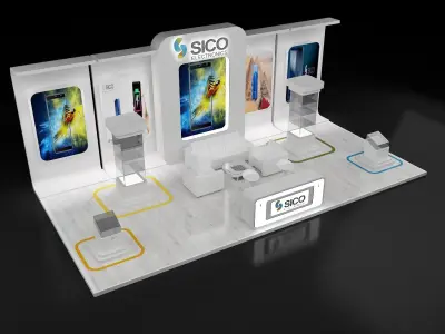  Booth Exhibition Stand a302b 3D model