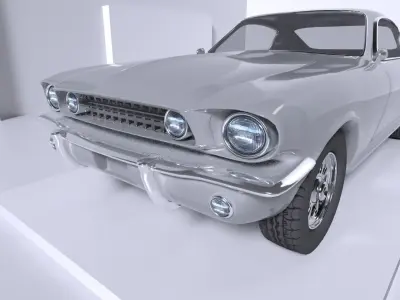 MUSTANG GT 1967 3D MODELING Low-poly 3D model