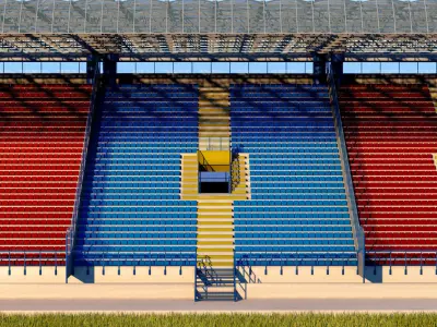 Stadium Sport Soccer Tribune High detail 3D model