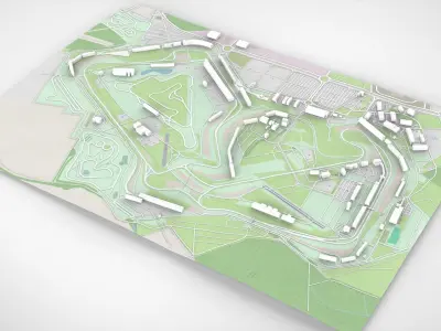 Silverstone Circuit Northamptonshire UK 3D model