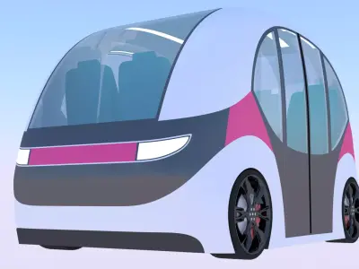 Shuttle minibus concept 2023 II 3D model