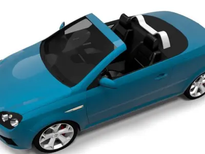 OPEL TIGRA CABRIO LOWPOLY Low-poly 3D model