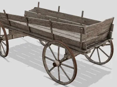 Cart 3D  Model Low-poly 3D model