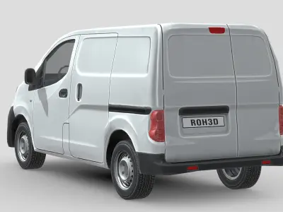 Nissan NV200 Van 2010 Low-poly 3D model