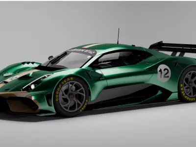 Brabham BT62 2019 Low-poly 3D model