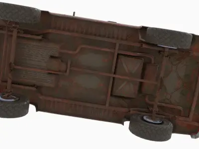 Low poly SUV pick up Low-poly 3D model