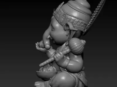 LORD GANESH SITTING STATUE FOR 3D PRINTING 3D print model