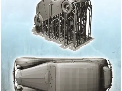 Renault Celtaquatre car 4 - World War Two Second WWII Front East 3D print model