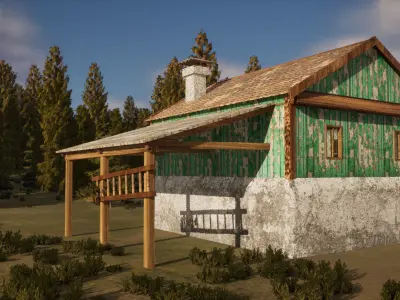 Old house Free low-poly 3D model buy
