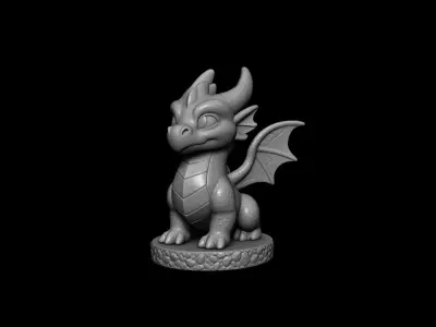 Stylized Baby Dragon 3D print model