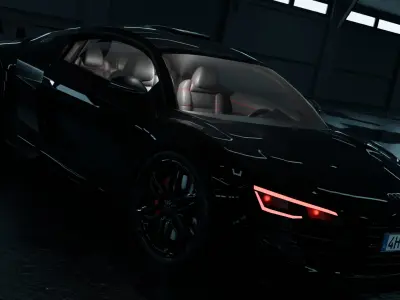 3d Audi R8 car model  Low-poly 3D model