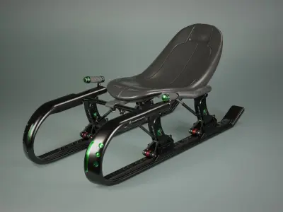 Modern Sport Kicksled Low-poly 3D model