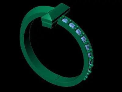 Tiffany T T1 Ring Printable File 15size Swiss 3D print model