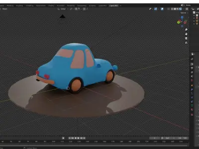 Cartoon Car Low-poly 3D model by gigantedoblender from CGTrader