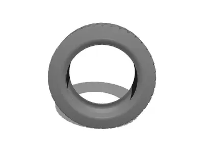 Detailed car tire model 3D model Low-poly 3D model