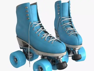 Roller Skates v2 3d model Low-poly 3D model