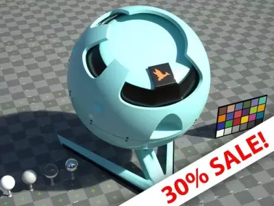 Light painted metal  - VRay shader Texture