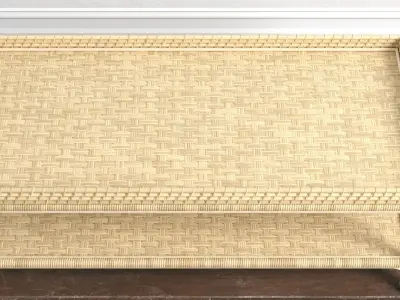 Serena and Lily South Seas Rattan Coffee Table 3D model