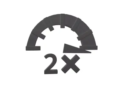 Speed 2 Symbol v1 001 Low-poly 3D model