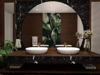 modern bathroom Low-poly 3D model