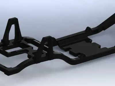 RC Print Frame Lowered Body for Axial 2 3D print model