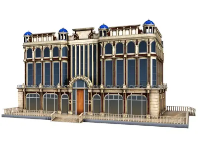  Luxury Building 1 Low-poly 3D model