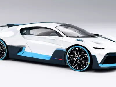 Bugatti Divo 2019 Low-poly 3D model