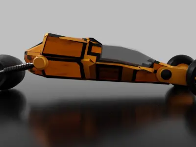 Bujji Advance futuristic car Free low-poly 3D model