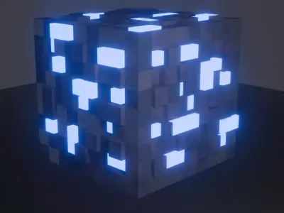 minecraft diamond ore Free low-poly 3D model