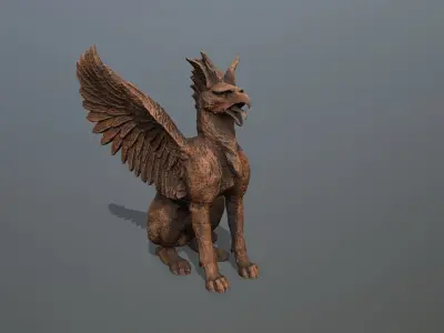 Statue Creature Low-poly 3D model