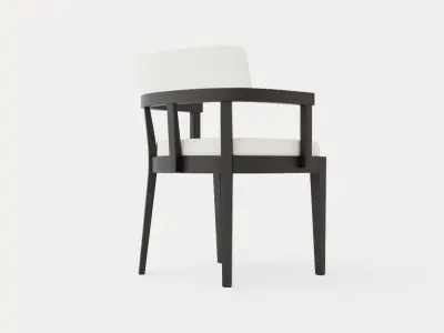 North dining chair black ash Low-poly 3D model