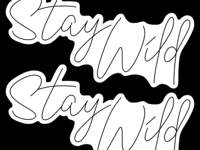 Stay Wild Neon Sign 3D model
